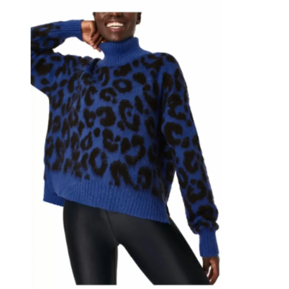 Women's Sweaty Betty Animal Jacquard Turtleneck Sweater XS
